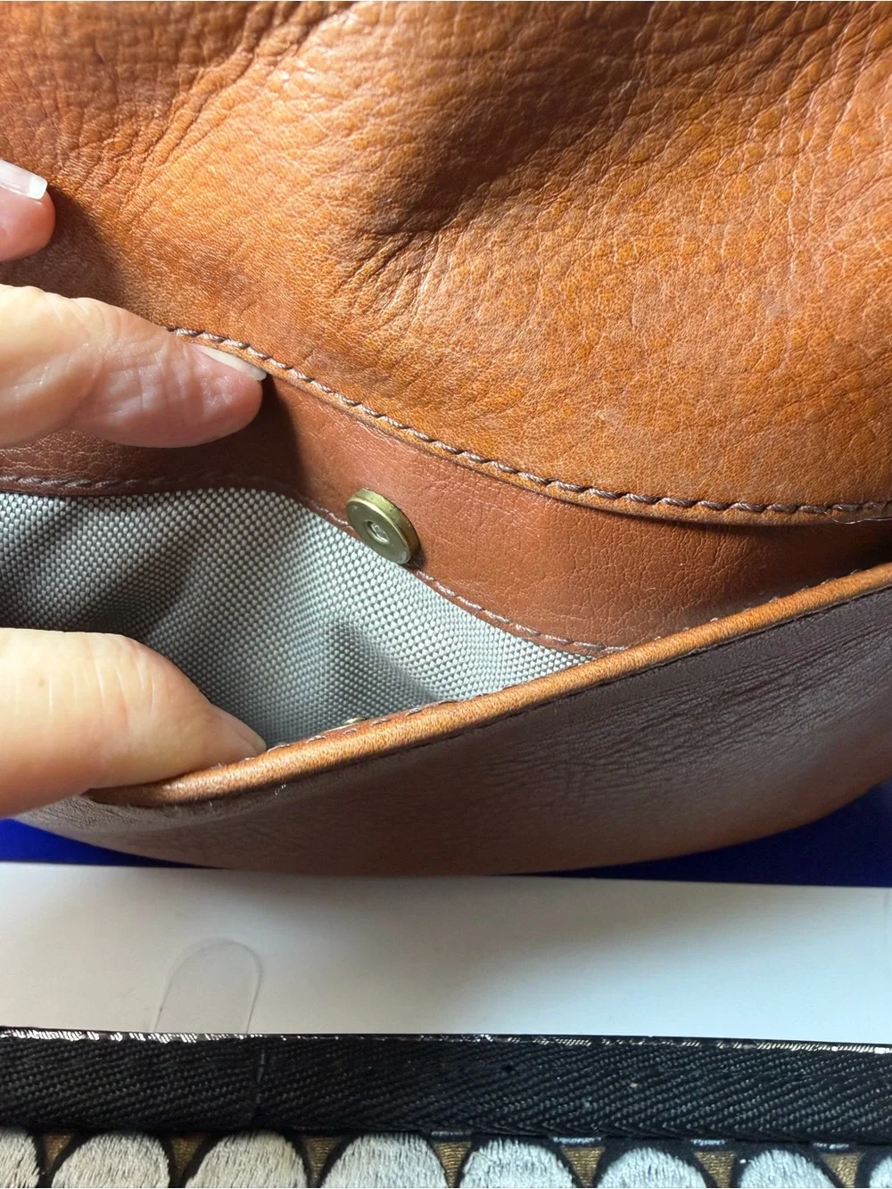 Fossil “Elle” Small Crossbody Brown Leather Bag
